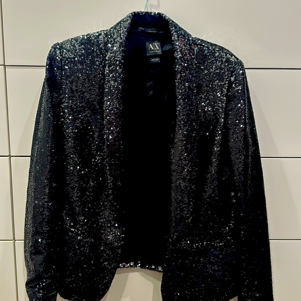Armani Exchange Black Sequin Blazer - XL . Worn 2 x, great condition